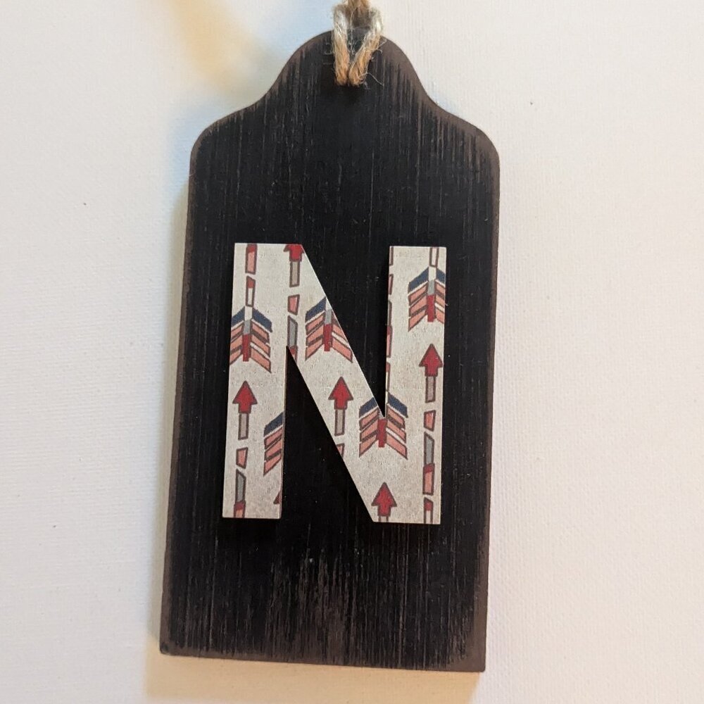 NWT Rustic Letter 'N' Wood Sign Farmhouse Arrows Michael's Fall Home Wall Decor